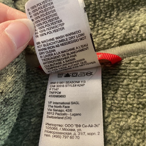The North Face Green Fleece Lined Pullover - Picture 10 of 11